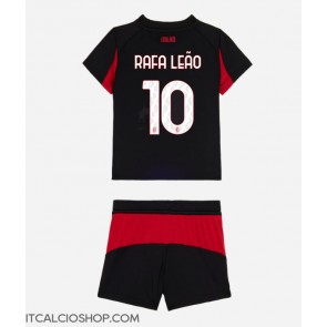 AC Milan Rafael Leao #10 Prima Maglia Bambino 2025-26 Manica Corta (+ Pantaloni corti)